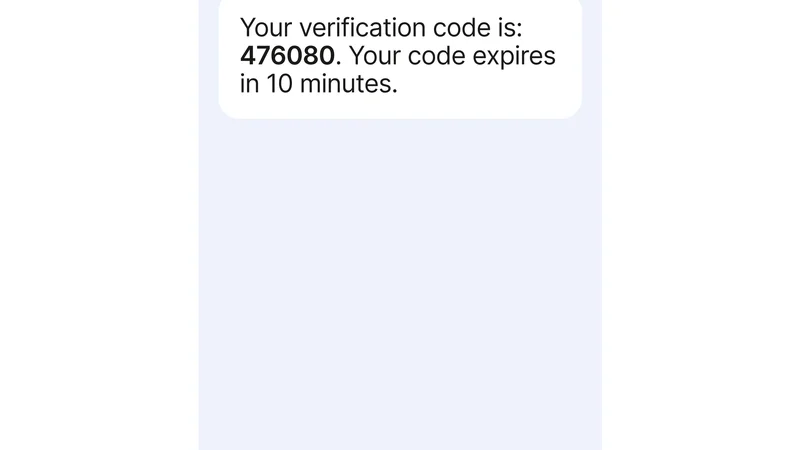 Mobile Login Form and Two-Factor Verification Screen