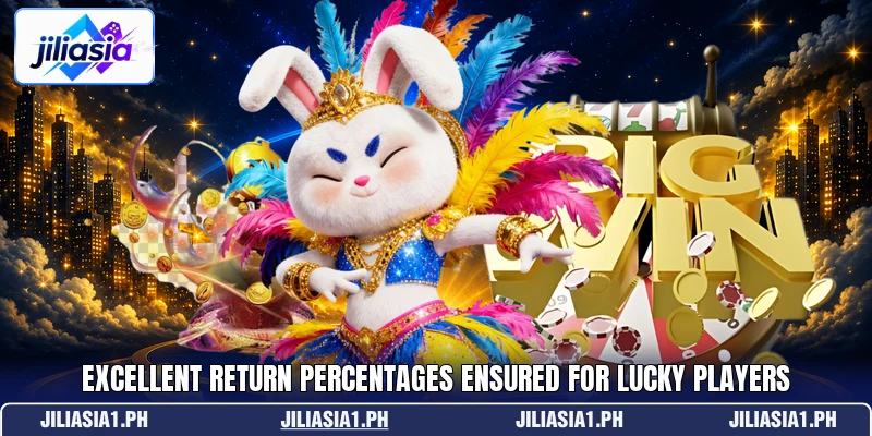 Excellent return percentages ensured for lucky players
