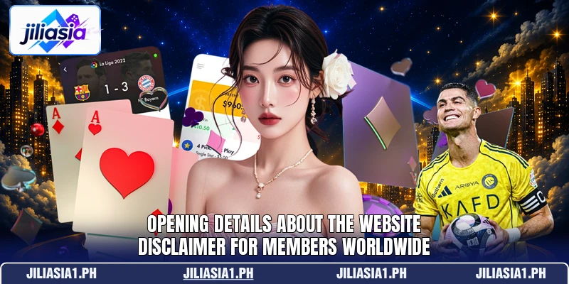 Opening details about the website disclaimer for members worldwide