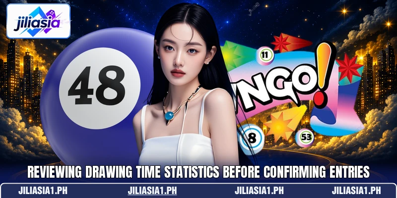 Reviewing drawing time statistics before confirming entries Reviewing drawing time statistics before confirming entries