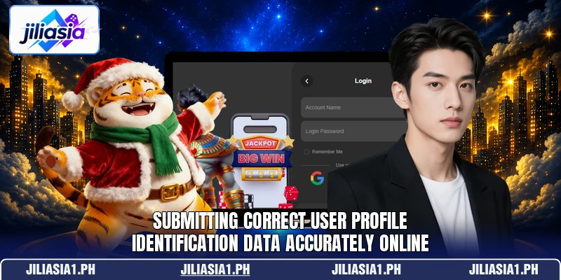 Submitting correct user profile identification data accurately online