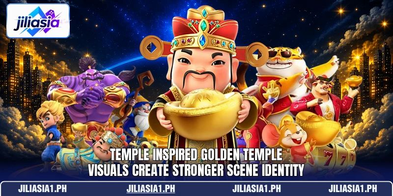 Temple inspired Golden Temple visuals create stronger scene identity Temple inspired Golden Temple visuals create stronger scene identity